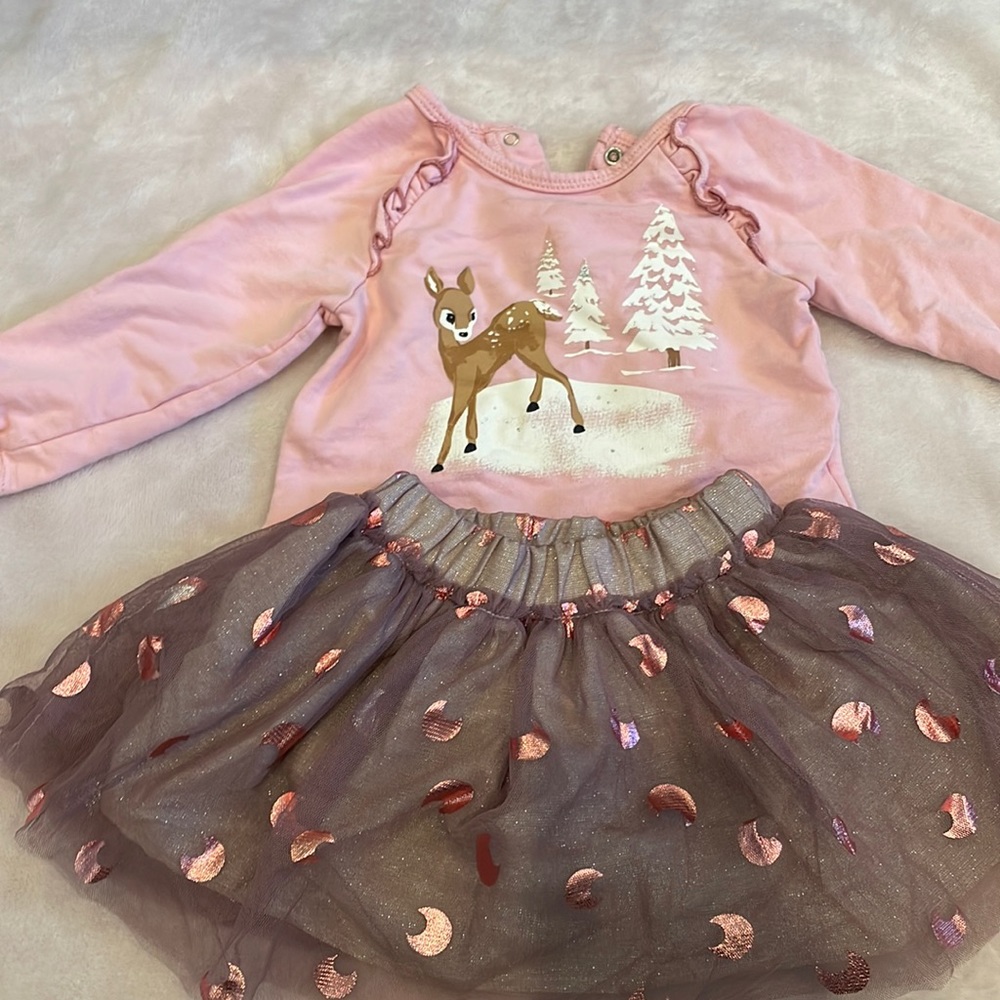 Peek holiday shirt with tutu